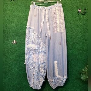 988 NWOT Pol Boho Patchwork Lace Pants